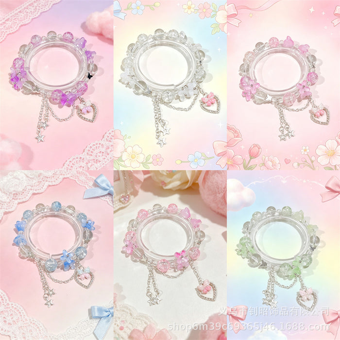 Wholesale Sweet Blossom Heart Bracelet Women Fashion Accessory Gift