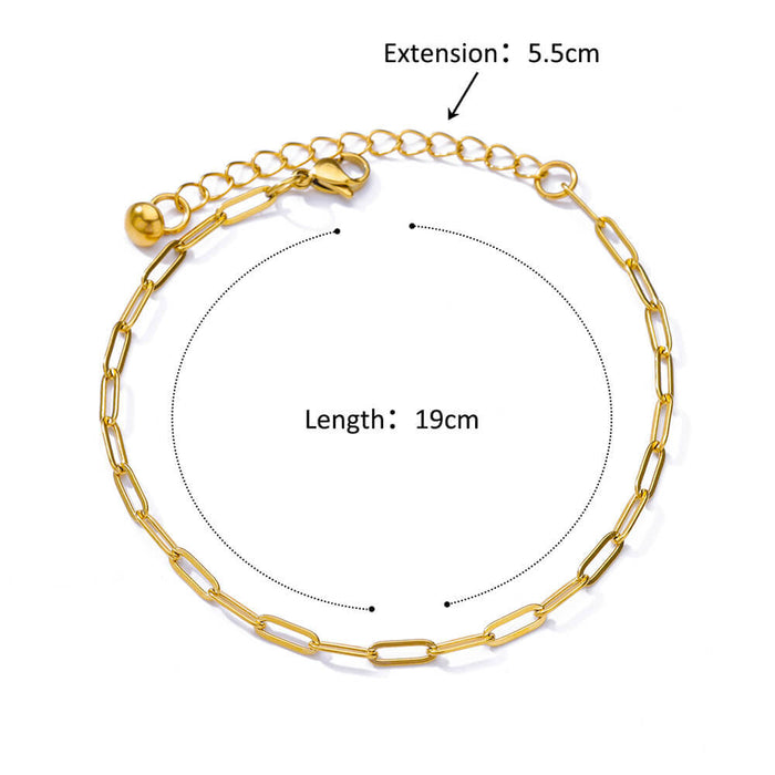 Wholesale Stainless Steel Anklet Geometric Figaro Chain Jewelry Accessory