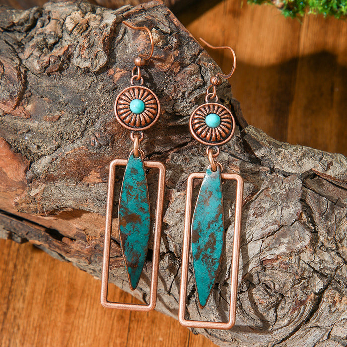 Wholesale Bohemian Vintage Geometric Zinc Alloy Earrings &  Necklace Set - Trendy Jewelry MOQ≥2