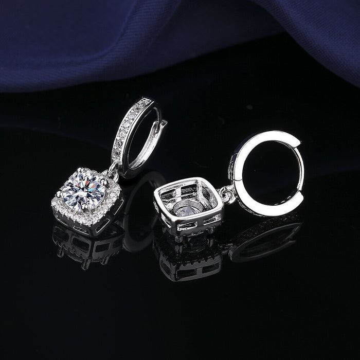 Wholesale Fashionable silver earrings for women, zircon ear clasps, earrings, pendants