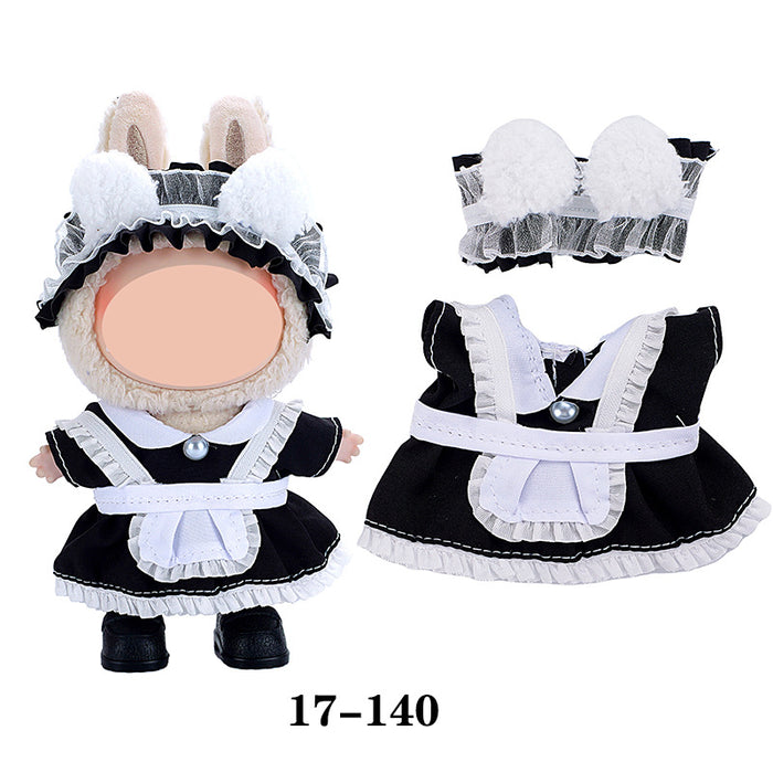 Wholesale 10pcs/set Doll clothes vinyl plush doll can be worn to replace clothes