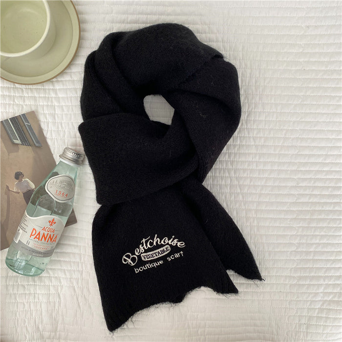 Wholesale Winter Embroidered Letters Cashmere Scarf JDC-SF-Jieh002