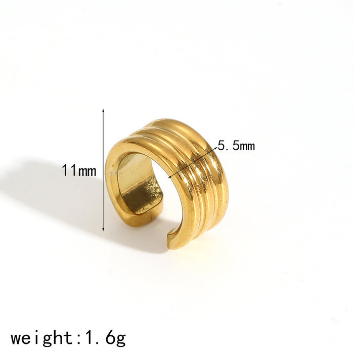 Wholesale Titanium steel ear clip without ear hole, versatile and high-end stainless steel ear clip