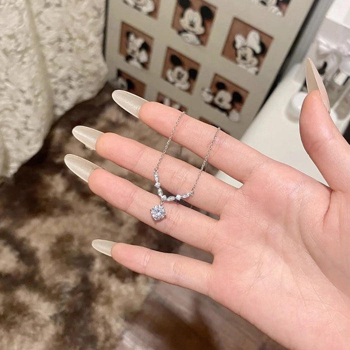 Wholesale Micro-set Zircon Pendant choker Necklace