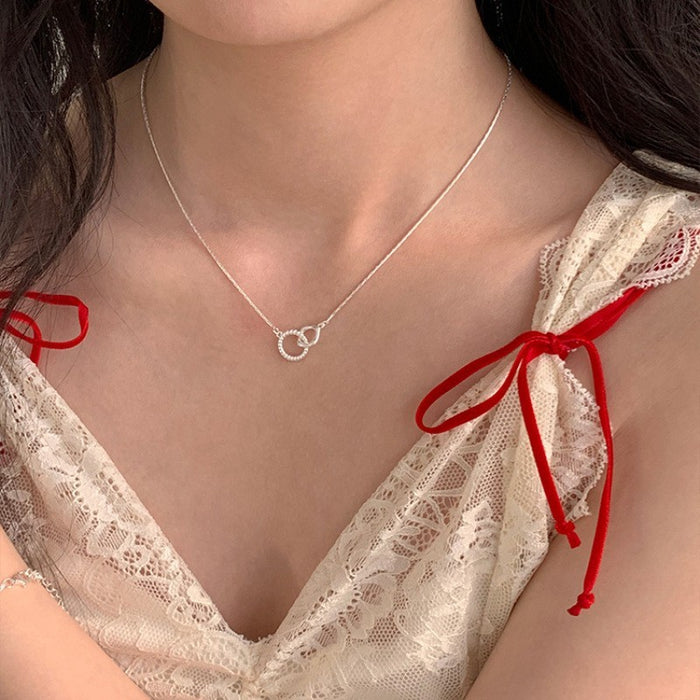 Wholesale  S925 Sterling Silver Butterfly Necklace Gift Female Niche Personalized Pendant