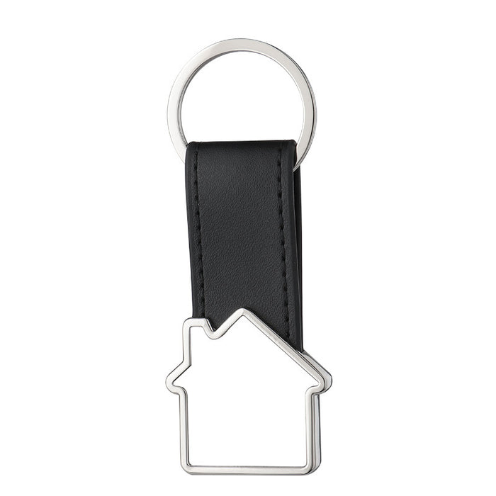 Wholesale Blank aluminum heat transfer photo keychain pendant leather color printing