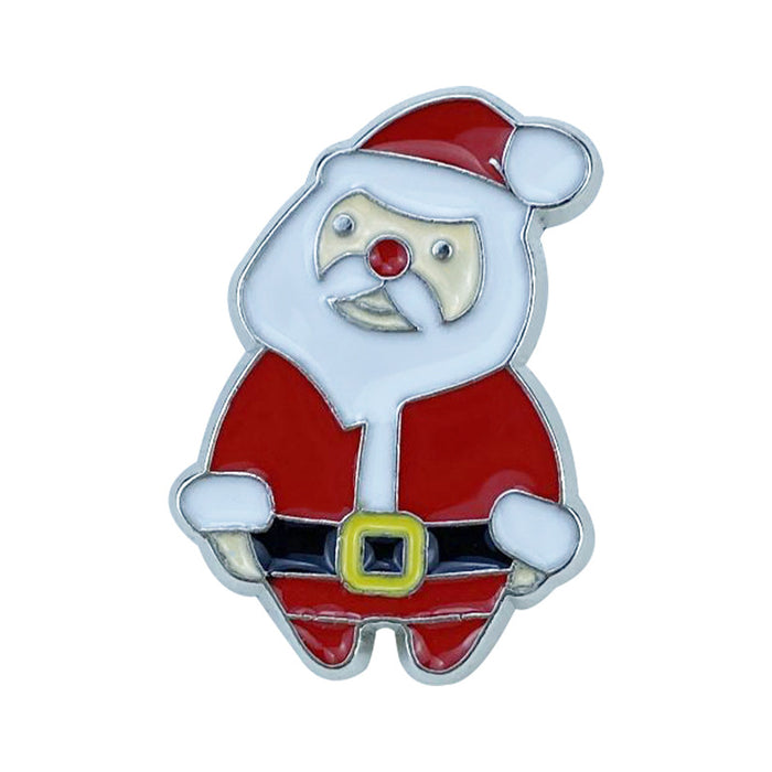 Wholesale Christmas Santa Reindeer Snowman Alloy Brooch Pin Chic Holiday Fashion Accessory MOQ≥2