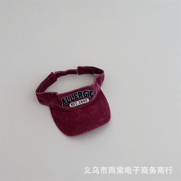 Wholesale Children's Empty Top Hat Simple Letter Sun Hat