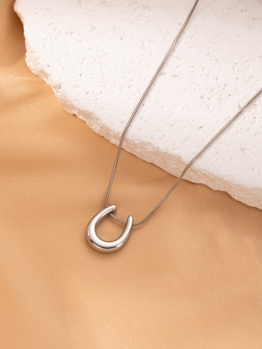 Wholesale U-Shaped Clavicle Chain Stainless Steel Necklace