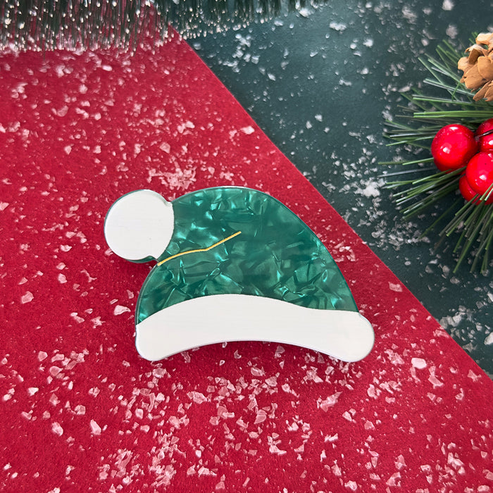 Wholesale Christmas hat clip Christmas hair clip sweet back of the head hair shark clip festive atmosphere hair accessories