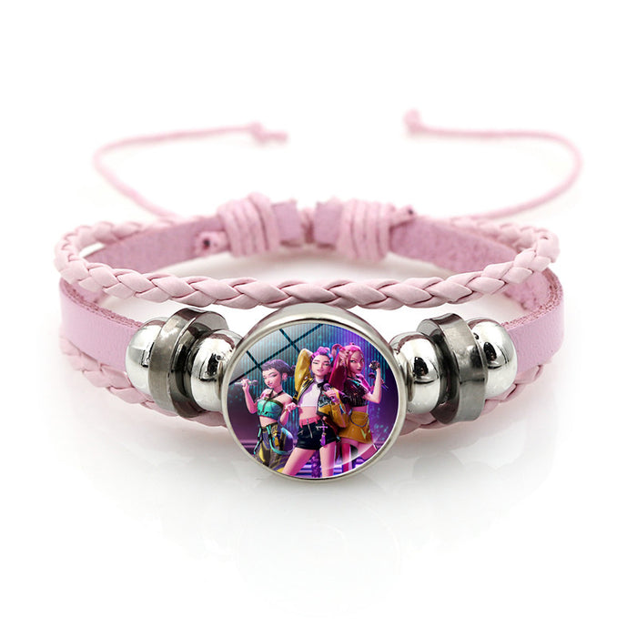 Wholesale Kpop Pink Bracelet Jewelry Girls Gift Cross-border Anime Peripheral Hand Jewelry Small Gift