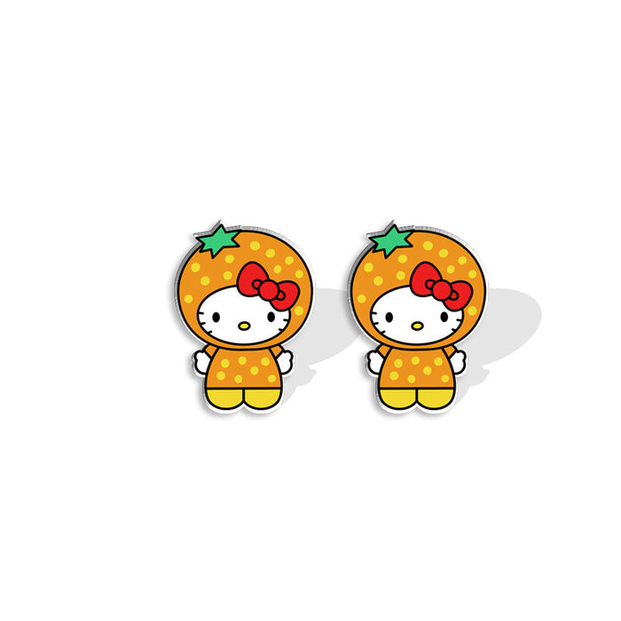 Wholesale Cartoon Kitten Acrylic Earrings JDC-ES-XiangL058