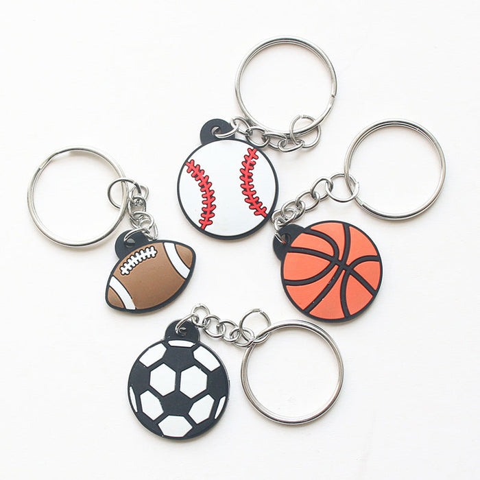 Wholesale Ball Pendants PVC Keychains