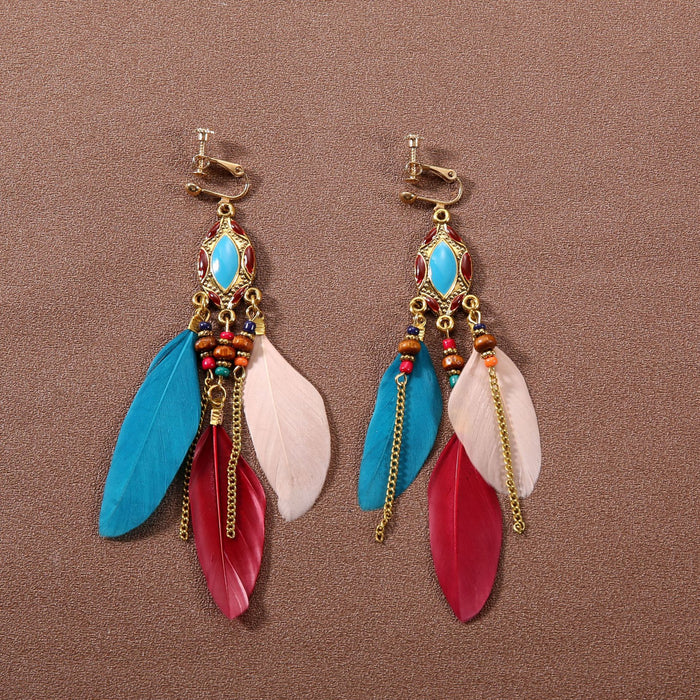 Wholesale Alloy Bohemian Retro Ethnic Style Su Long Earrings JDC-ES-Gumi003