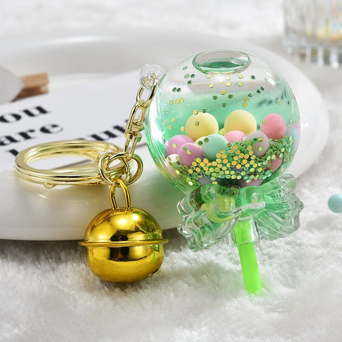 Wholesale Liquid Glitter Bottle &  Lollipop Acrylic Oil-Filled Keychain