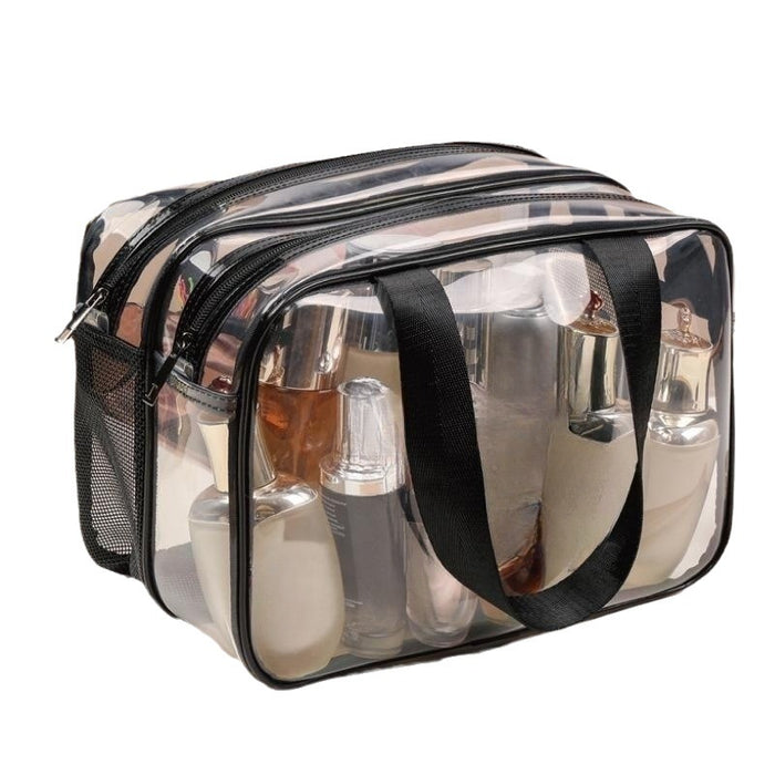 Wholesale Stylish Travel Toiletry Bag Large Capacity Waterproof PVC With Multi Layer Dry Wet Separation Portable For Travel Resale