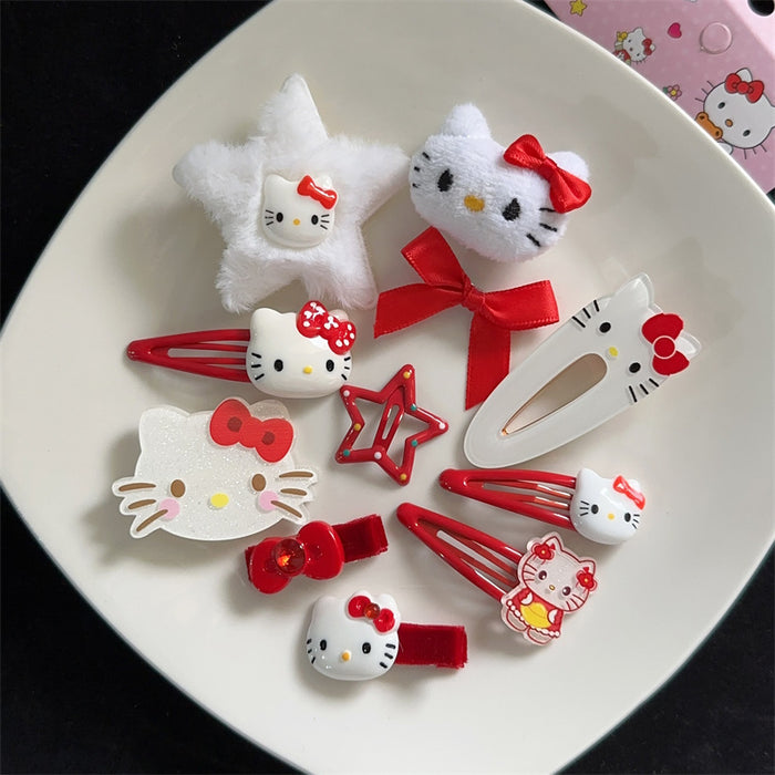 Wholesale  hairpin set  cute hello kitty hair accessories suit BB clip bangs clip