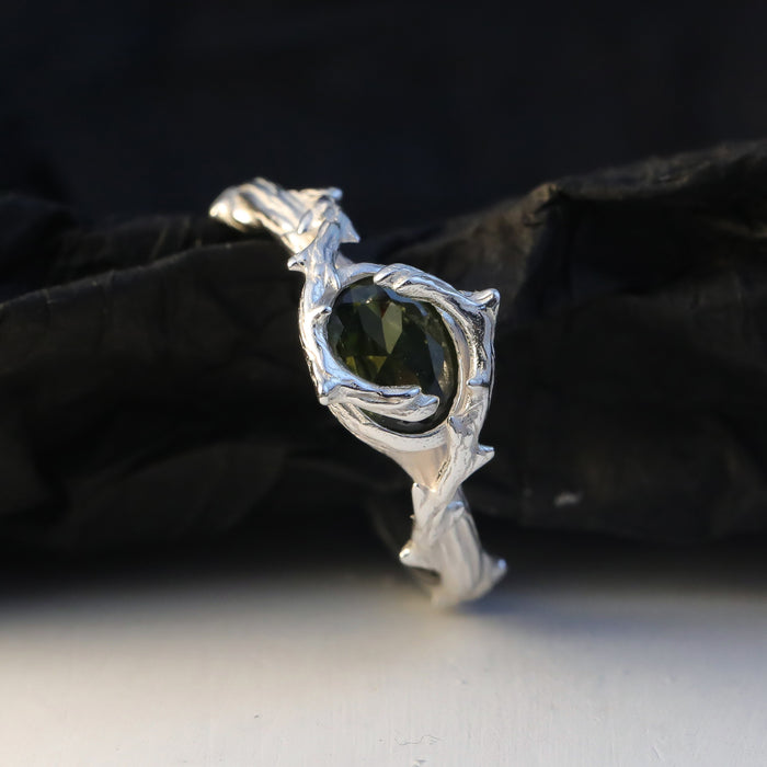 Wholesale Thorn olive ring, pure silver, niche design, textured couple ring, handmade accessory