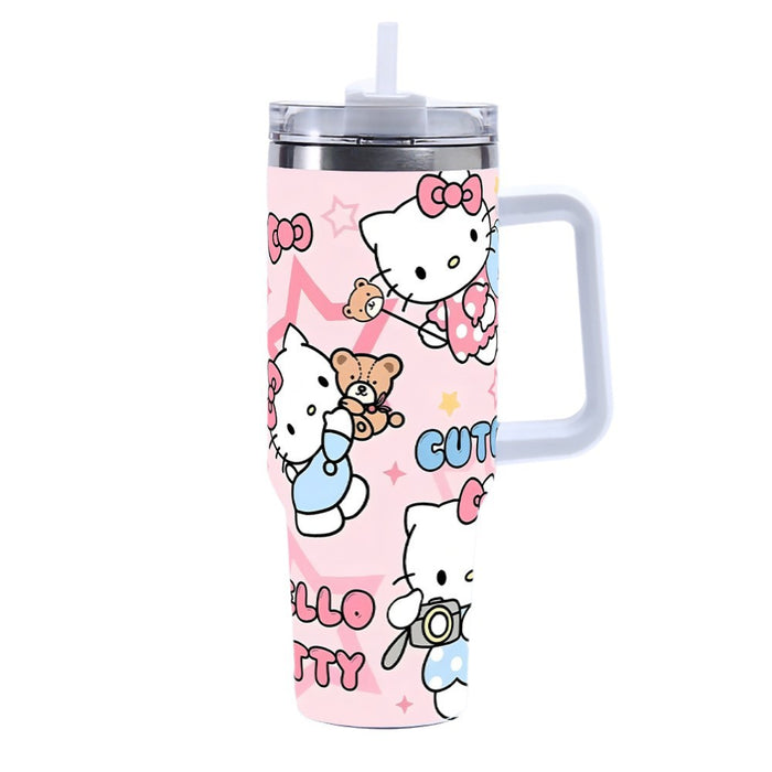 Wholesale Cute Cartoon 40OZ Stainless Steel Ice Bullies Cup with Handle for Car Use