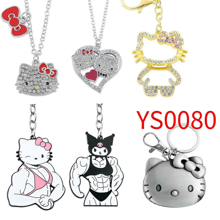 Wholesale Temu Heiiokitty Hello Kitty Necklace Cartoon Girl Necklace Keychain JDC-NE-YBY003