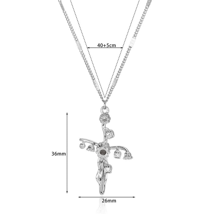 Wholesale Stainless Steel Flower Sunflower Necklace Minimalist Pendant Jewelry