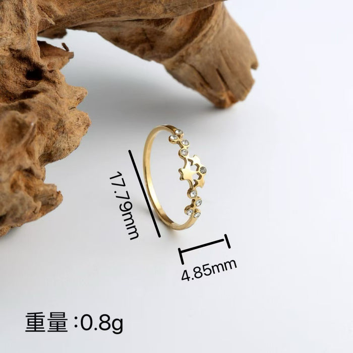 Wholesale ring jewelry titanium steel ring color retention gold plating women's ring