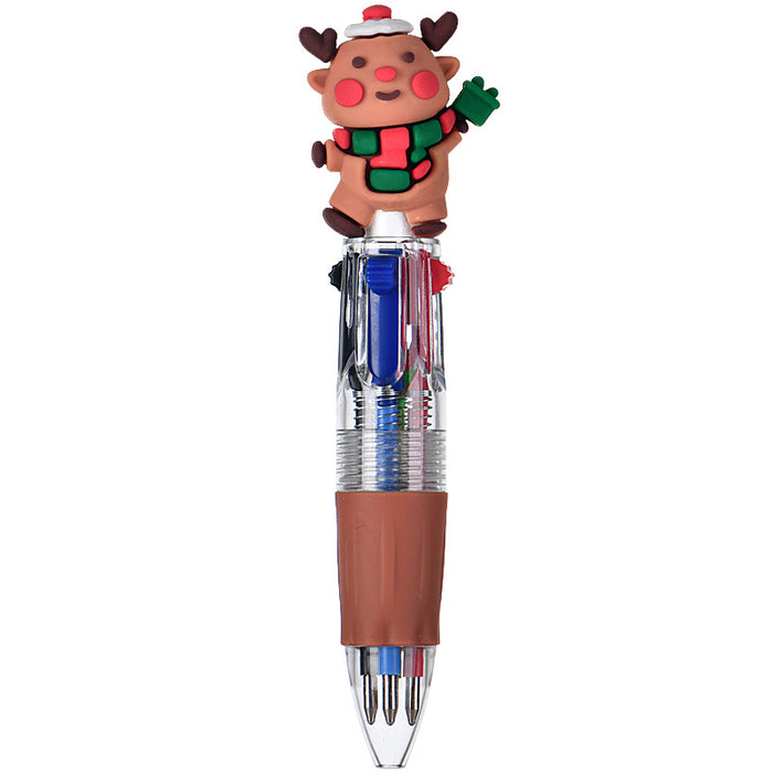 Wholesale Four-color ballpoint pen cute cartoon multi-color pen