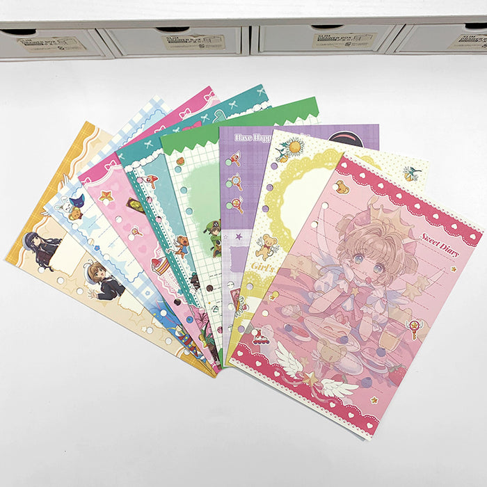 Wholesale 5pcs A5 Card Album with Colorful Inner Pages,  Cartoon Detachable Loose-Leaf Book Replacement Core