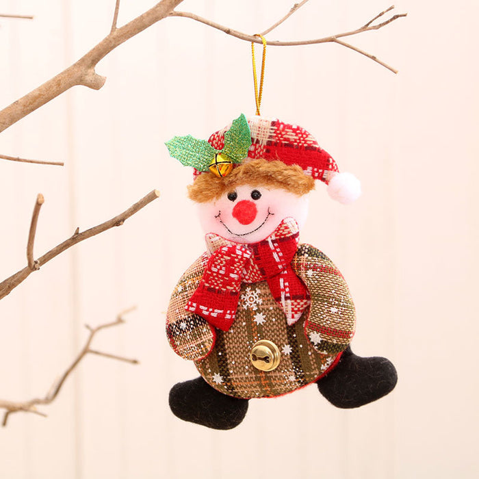 Wholesale Christmas Decoration Products Small Pendant for the Elderly Christmas Tree Accessories Fabric Small Pendant Gifts