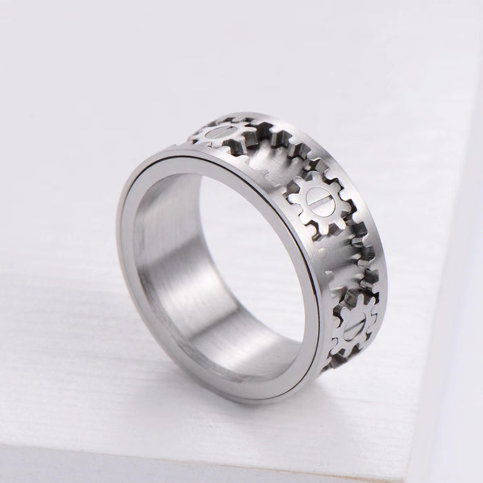 Wholesale Stainless Steel Gear Rotating Ring JDC-RS-Jinh002