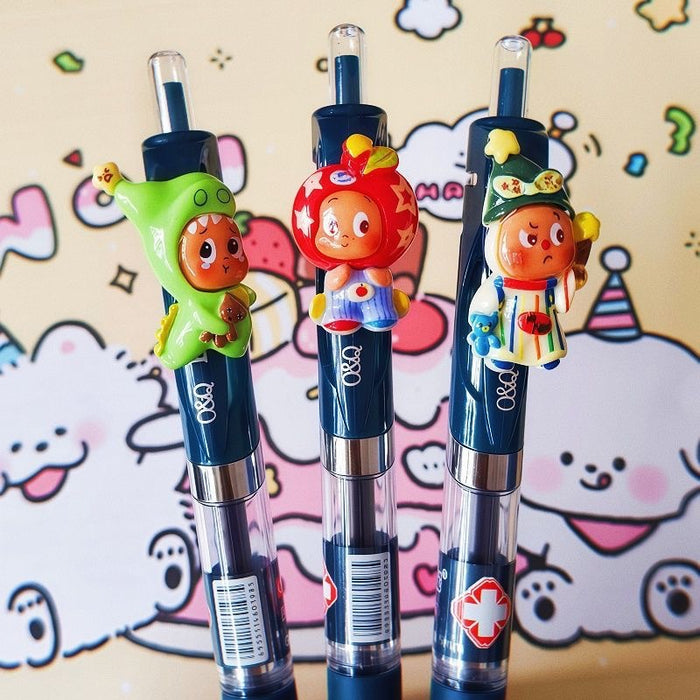 Wholesale Dinosaur Print Cute Gel Pens 0. 5mm Black Blue Ink Bulk Craft Supply