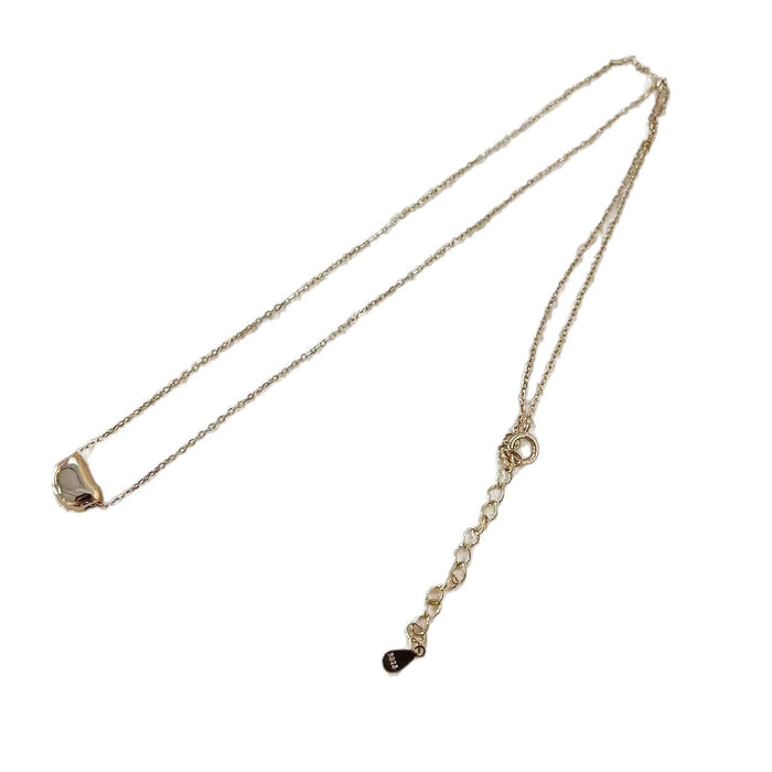 Wholesale New silver lucky bean necklace, simple, personalized, versatile, niche collarbone chain