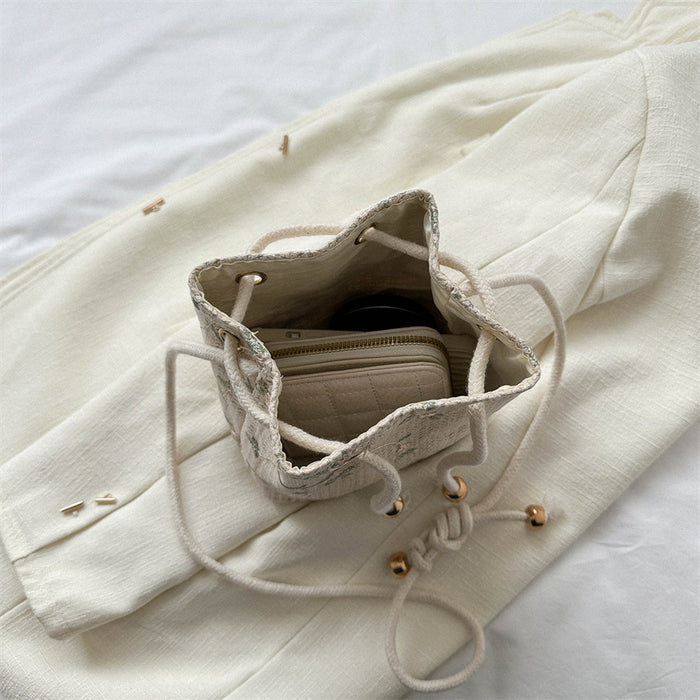 Wholesale Woven bag, cute bucket bag, personalized single shoulder crossbody bag