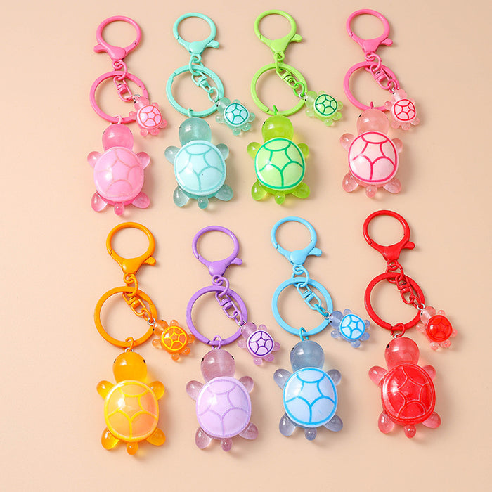 Wholesale Cute cartoon resin turtle keychains