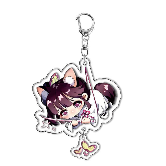 Wholesale 10pcs/set Acrylic double-sided keychain anime peripheral pendant