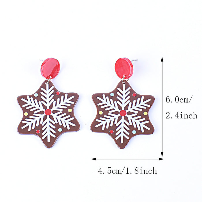Wholesale New Christmas earrings green fur strange    Christmas tree snowflake elk gingerbread man