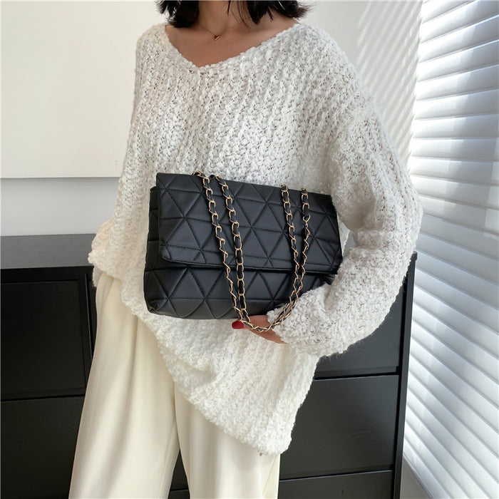 Wholesale Trendy Diamond Shoulder Bag Pu Leather Chain Bag JDC-SD-PuHui004