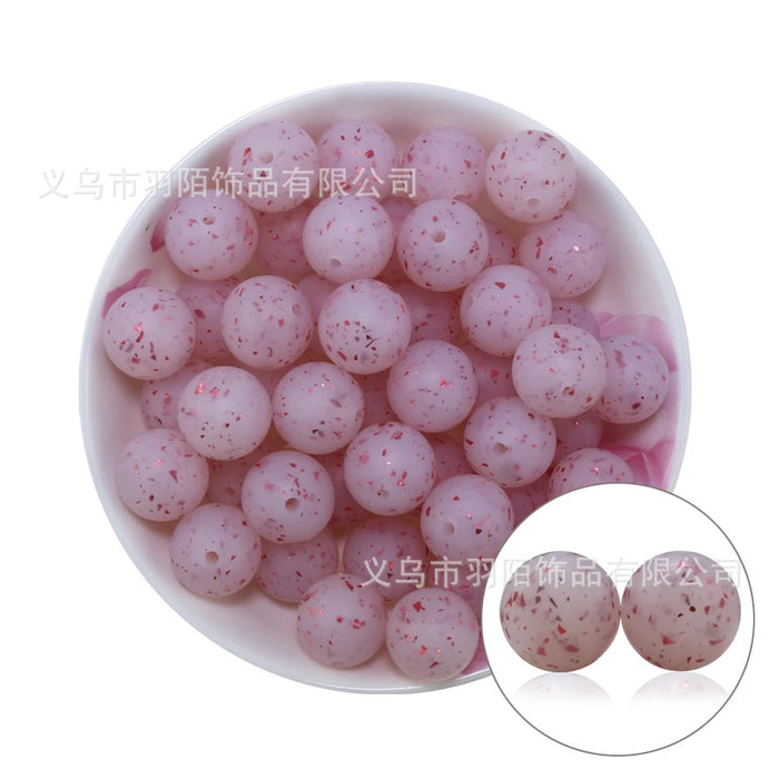 Wholesale 50pcs Platinum Glitter Silicone Beads JDC-BDS-HongZhou017