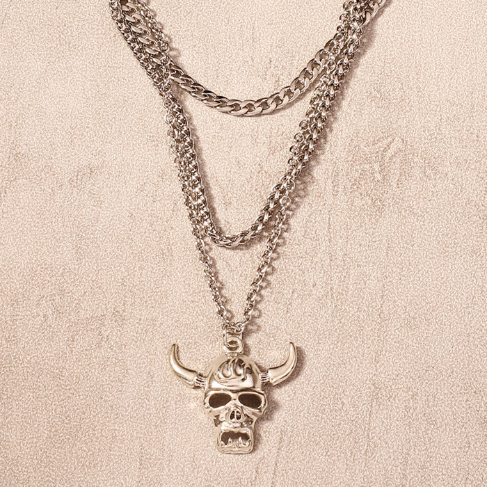 Wholesale elegant necklace cow head men's pendant necklace