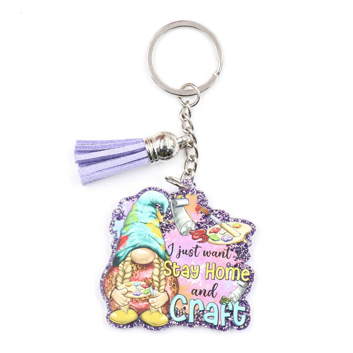 Wholesale Halloween Cartoon Gnome Acrylic Keychain JDC-KC-XiaoYan001