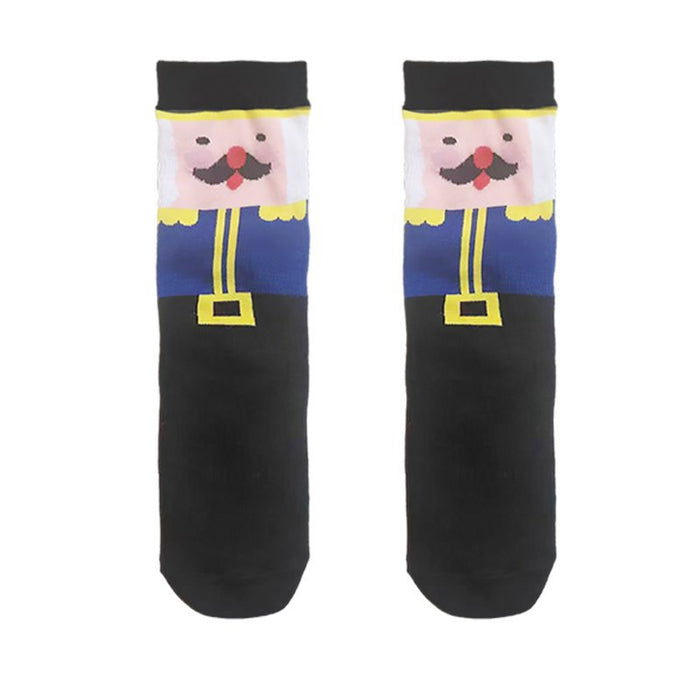 Wholesale Christmas Women's Elk Cartoon Cotton Middle Tube Socks JDC-SK-HuiHe044