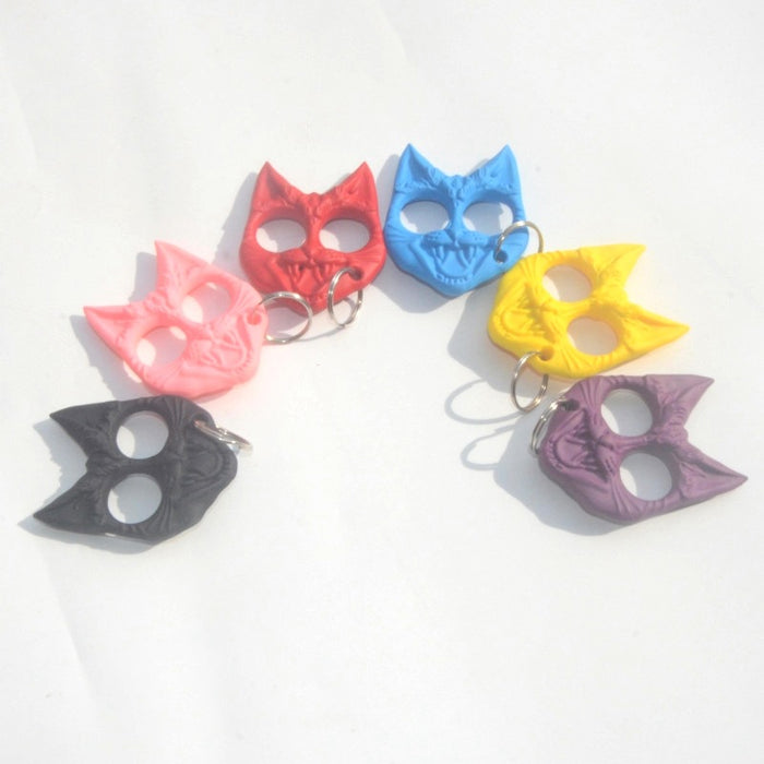 Wholesale ABS Black Cat Head Keychain JDC-KC-KB042