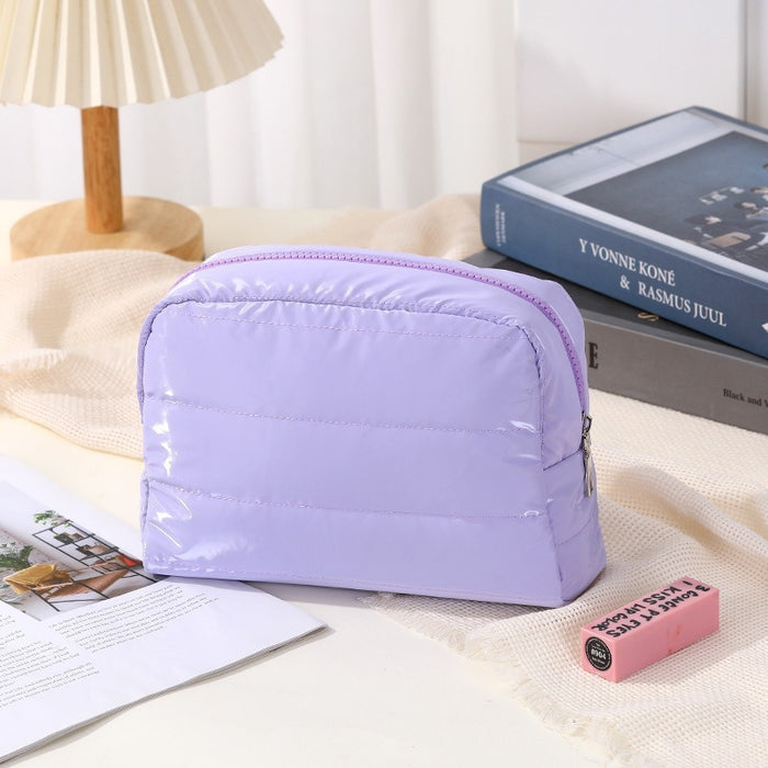 Wholesale Quilted Waterproof Polyester Cosmetic Bag Large Capacity Lightweight Handbag Style Women S Travel Toiletry Organizer