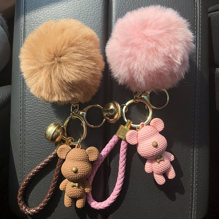 Wholesale Woolen Bear Cartoon Doll Keychain JDC-KC-MingT214