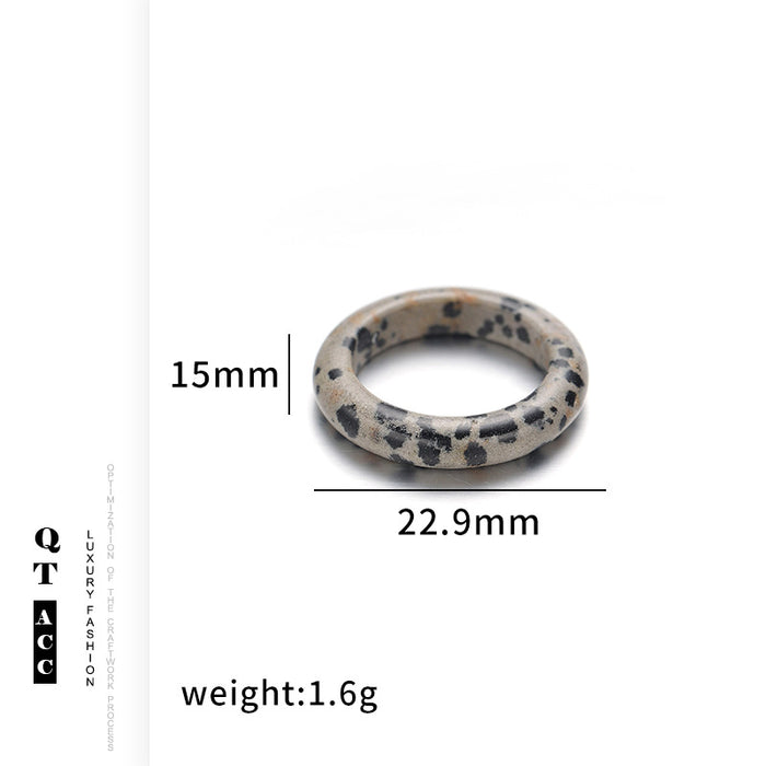 Wholesale Vintage brass gold-plated zircon agate titanium steel ring fashionable autumn and winter