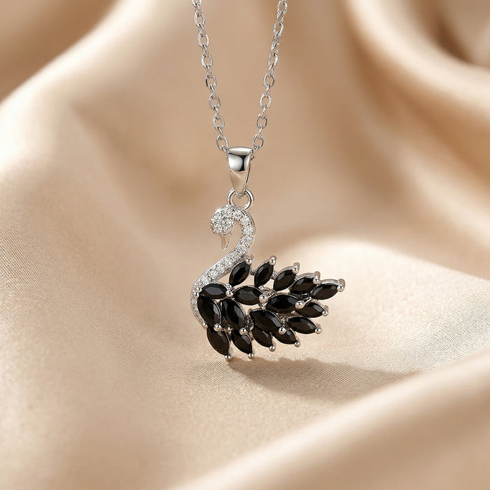 Wholesale Chic Necklace Titanium Steel Gold Plated Zircon Pendant Jewelry Accessory MOQ≥2