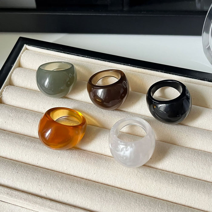 Wholesale Transparent  Resin Ring Women's  Finger Ring