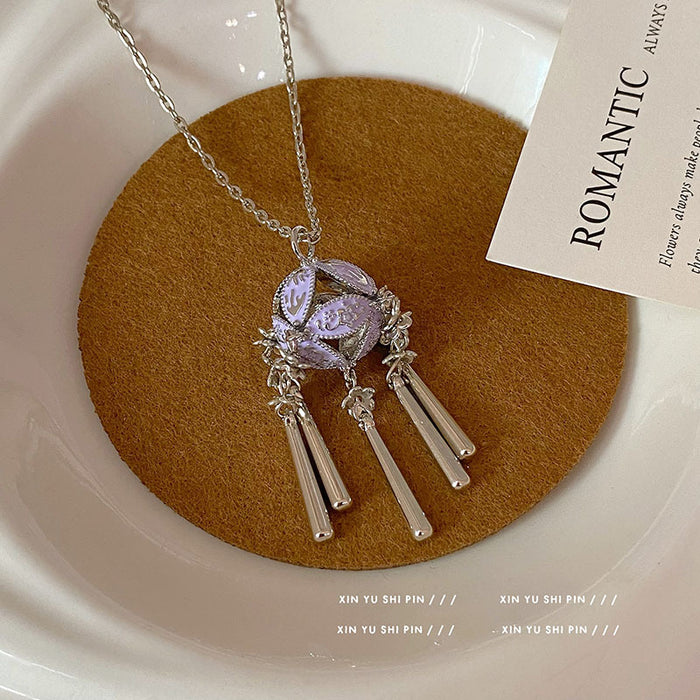 Wholesale Embroidered tassel necklace with niche design, collarbone chain