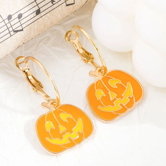Wholesale Pumpkin Earrings Halloween Personality Party Earrings