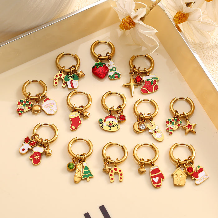 Wholesale Christmas-themed design earrings